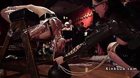 wild orgy party upstairs with bondage 😈