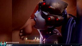 Cock hero guides fap session in anime.