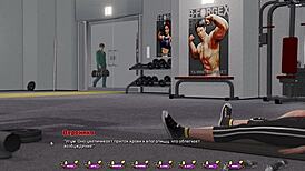 Redhead Whore Dominates Gym with Big Tits in Pale Carnations