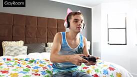 Gamer Stepson Rides Stepdad's Black Cock Hard