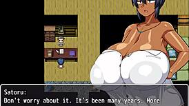 Tanned Girl Natsuki Hentai Game Ep 2 Pervy Carpenter Wants to Massage This Massive Boobs