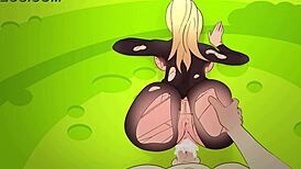 Darkness Lured Kazuma in Dog Pose Fuck!