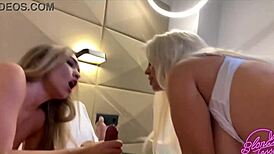 Hot preview of a wild threesome with real couple Blondie Fesser 🔥