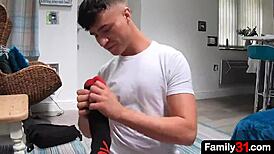 Young Twink Steps On Willing To Massage Father-In-Law's Feet And Sensitive Areas Bareback