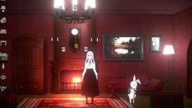 some fun with a cute doll on sofa and toilet room