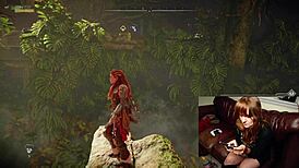 Slutty gamers neglect the camera during their playtime