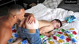 Gamer Stepson Rides Stepdad's Black Cock Hard