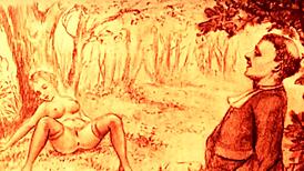 Vintage erotic art captivates with retro anime charm