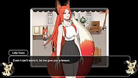 I grab the redhead and the slut in the final part of hentai game village rhapsody