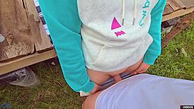 feel the wet pleasure of pegging with cum in panties