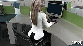 Employee Shows Her Ass To The Boss In Fashion Business