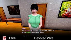 Devoted wife in hentai fantasy! What will she do?
