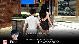 Devoted wife in hentai fantasy! What will she do?