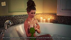 stepmother and wife unwind together in a steamy anime scene with hentai vibes