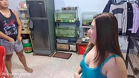 Filipina couple explores raw pleasure in homemade scene