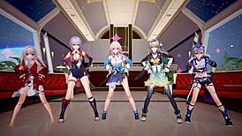 honkai star rail characters getting wild in hentai mmd