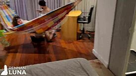 Brazilian Wife in Wild Foursome with Friends Upstairs
