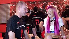 Schlankes Deutsches Teen Jay Bo 18 in Creampie Gangbang