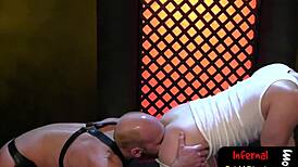 Bdsm Gay Prepares for Intense Fisting in Leather Gear