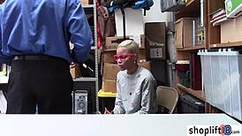 yo, black teen got caught stealin by a cop in the office