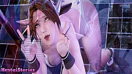 Wow, teen gets wild ass to mouth action in this hot game play!