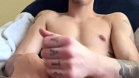 Smoking and stroking homemade masturbation fun