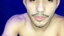 why does this gay guy cum from solo handjob? watch him stroke his cock alone.