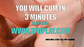 Blonde Anime Girl Working Out Clothed in Gym