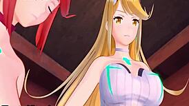 using her mouth for his pleasure in game play