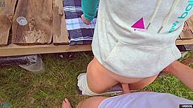 feel the wet pleasure of pegging with cum in panties