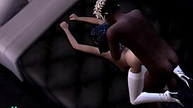 Nalani Mahiai GETS FUCKED by GLAMOROUS BIG BLACK COCK in HENTAI SCENE with MONSTER COCK