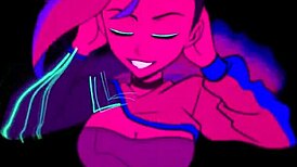 Moikaloop performs sexy dance in anime hentai cartoon style