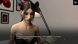 Bound milf slut gets her ass fucked in hentai gameplay