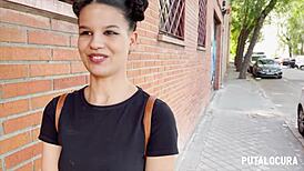 Hey, check out this brunette latina teen 18+ swallowing cum in the bedroom! 😏