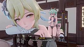 i’m hooked on pinksama’s night in mondstadt ep with wild 3d futanari lesbian action