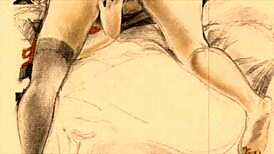 Curious about vintage erotic drawings with a seductive retro charm?