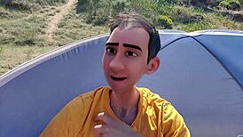 Step gay dad series slams hard with outdoor hentai monster cock action