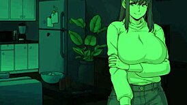 Chloe watches Amy masturbate, umm, jerks her futa cock too