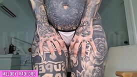 milf tries micro bikini with vibrating anal butt plug! huge curves shake