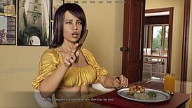 Curvy mature and teen in sexy outfits clash in huge 3D porn showdown at halfway house.