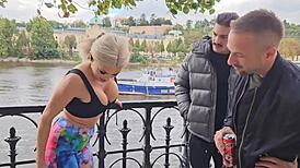 busty milf laura crystal takes hardcore anal with dp and dap, swallowing cum after