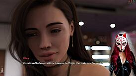 Steps of debauchery 19, upskirt at the bar, so naughty!