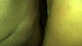 Man, this skinny chick with huge natural tits takes it all!