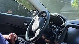 i got caught masturbating in the car and a stranger helped me finish