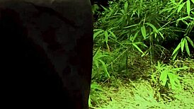 mature babe rides big dick in local bush