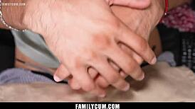 Latina stepmom Anissa Kate catches stepson jerking and joins for pov action