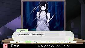 A night with spirit in anime dating game roleplay