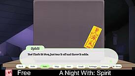 A night with spirit in anime dating game roleplay