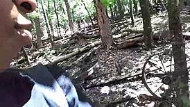 Southern Couple Licks Ass and Deepthroats in Public Forest