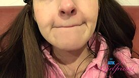 Super Cute Brunette Tifa Quinn Gets Pussy Licked and Fingered to Orgasm POV 😍